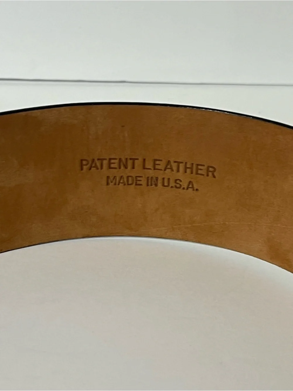 W. Kleinberg Black Patent Leather Belt with Large Square Buckle - $195